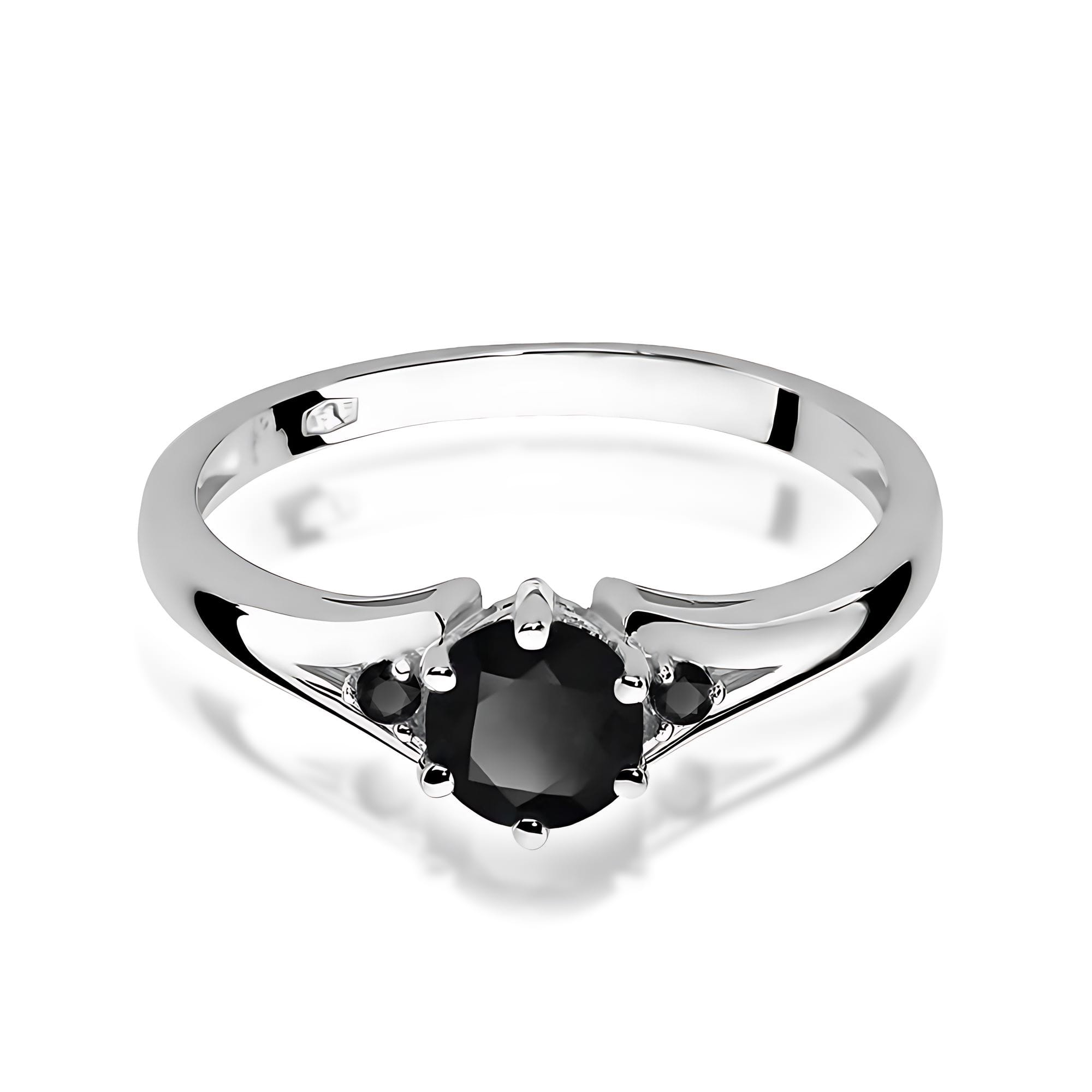 Gold Ring With Black Diamonds