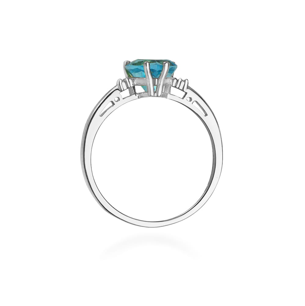Gold Ring With Topaz And Diamonds