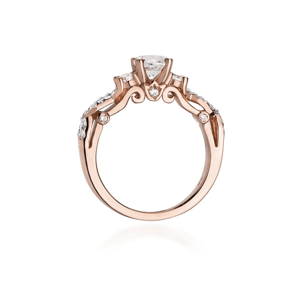 Gold Ring With Diamonds 0.84ct