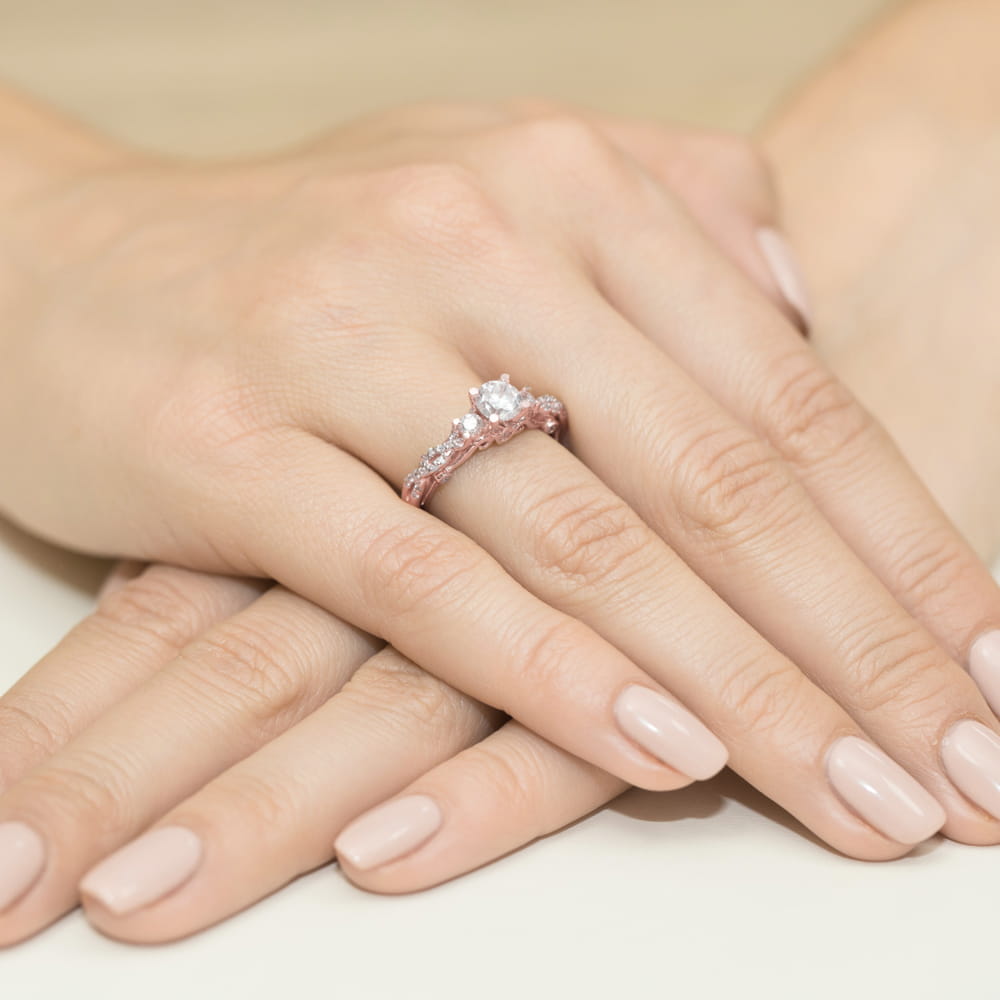 Gold Ring With Diamonds 0.84ct