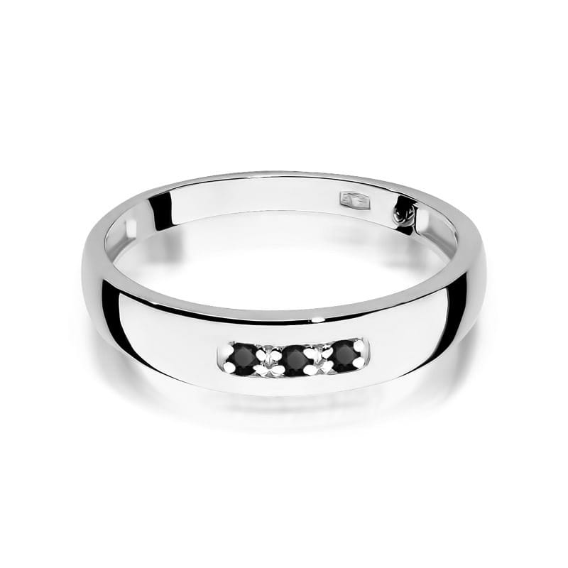 Gold Ring With Black Diamonds