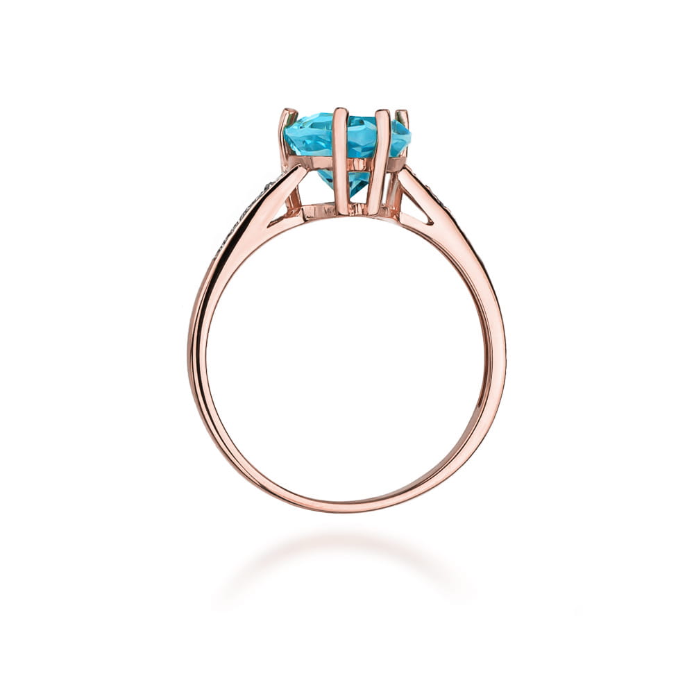 Gold Ring With Topaz And Diamonds