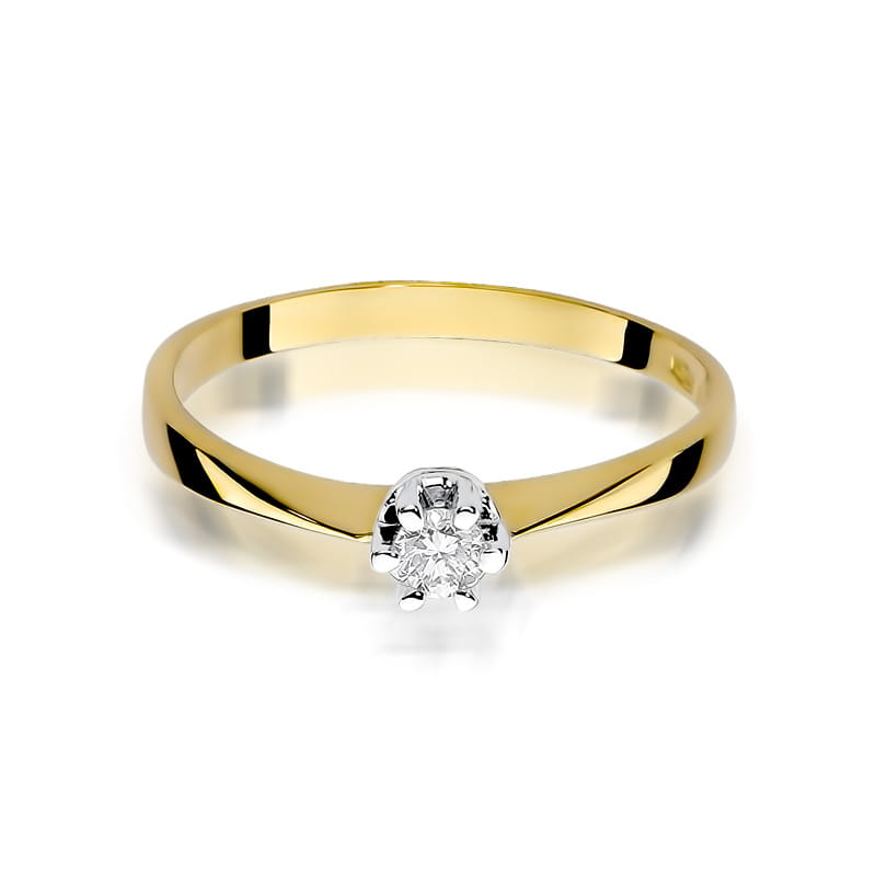 Gold Ring With Diamond 0.10ct