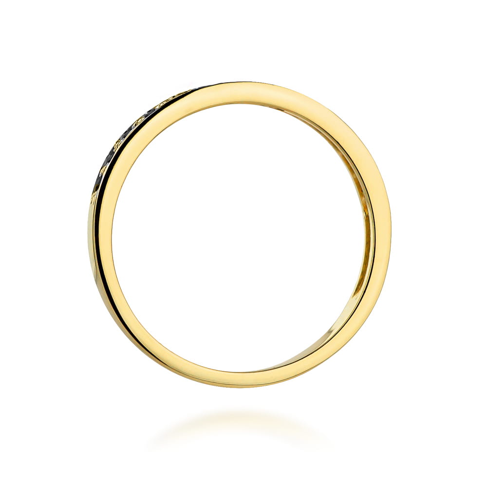 Gold Ring With Black Diamonds