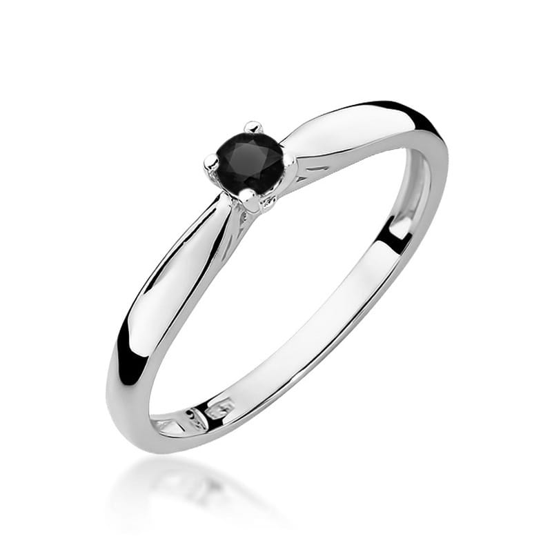Gold Ring With Black Diamond