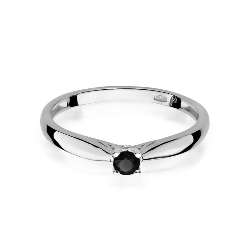 Gold Ring With Black Diamond