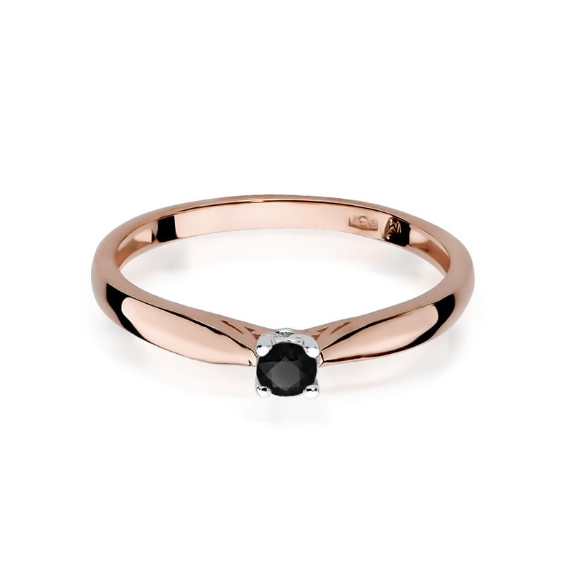 Gold Ring With Black Diamond