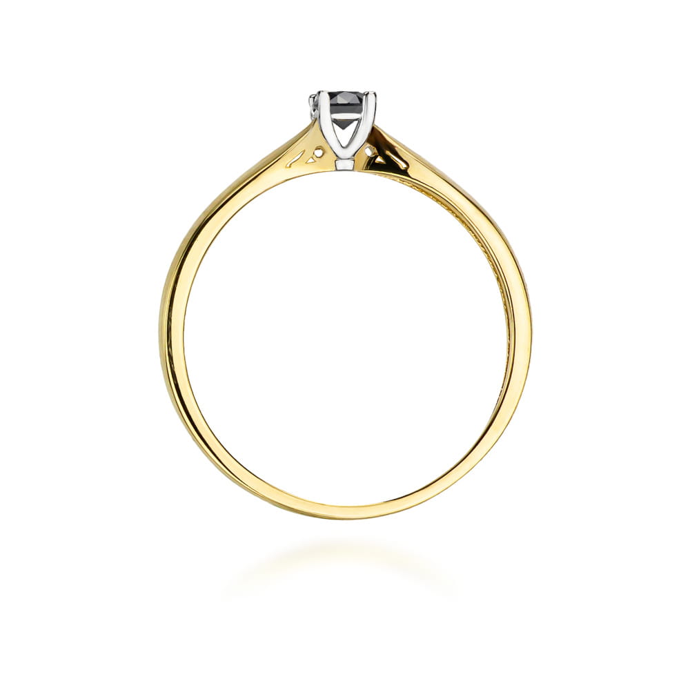 Gold Ring With Black Diamond