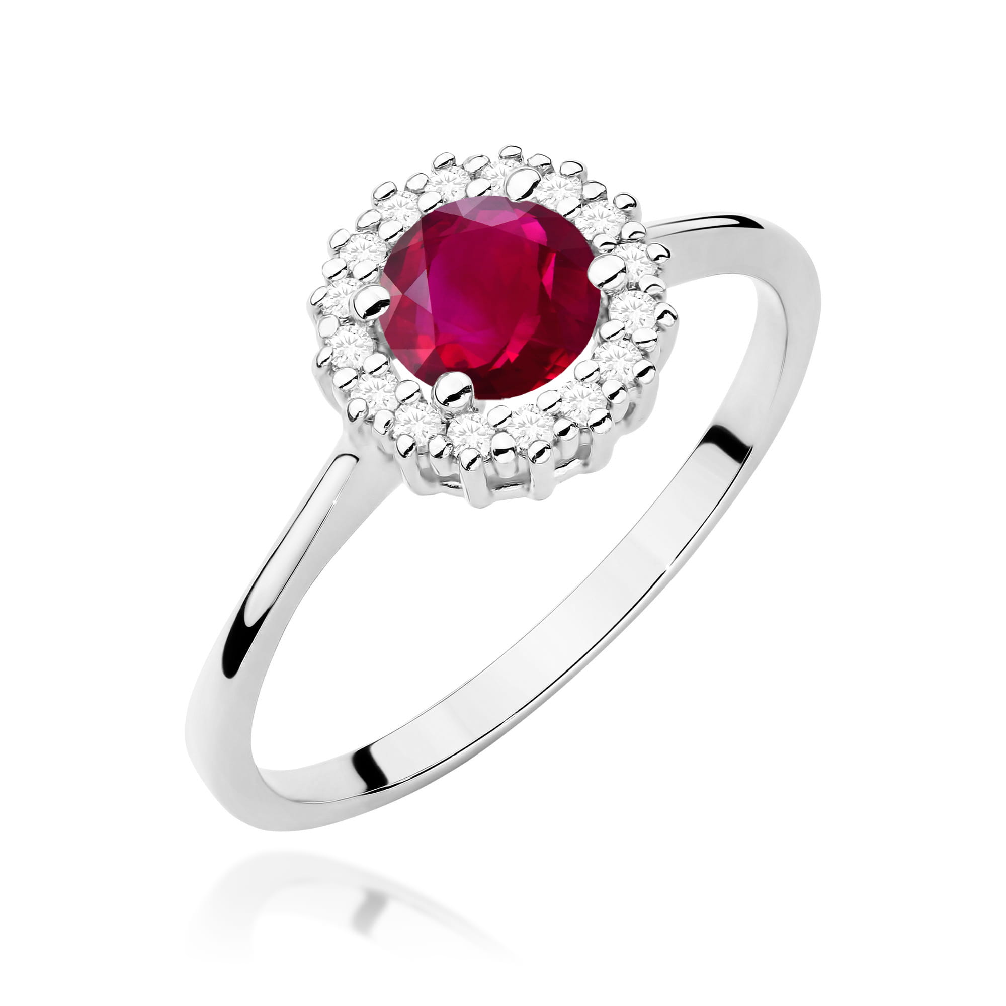 Gold Ring With Ruby And Diamonds