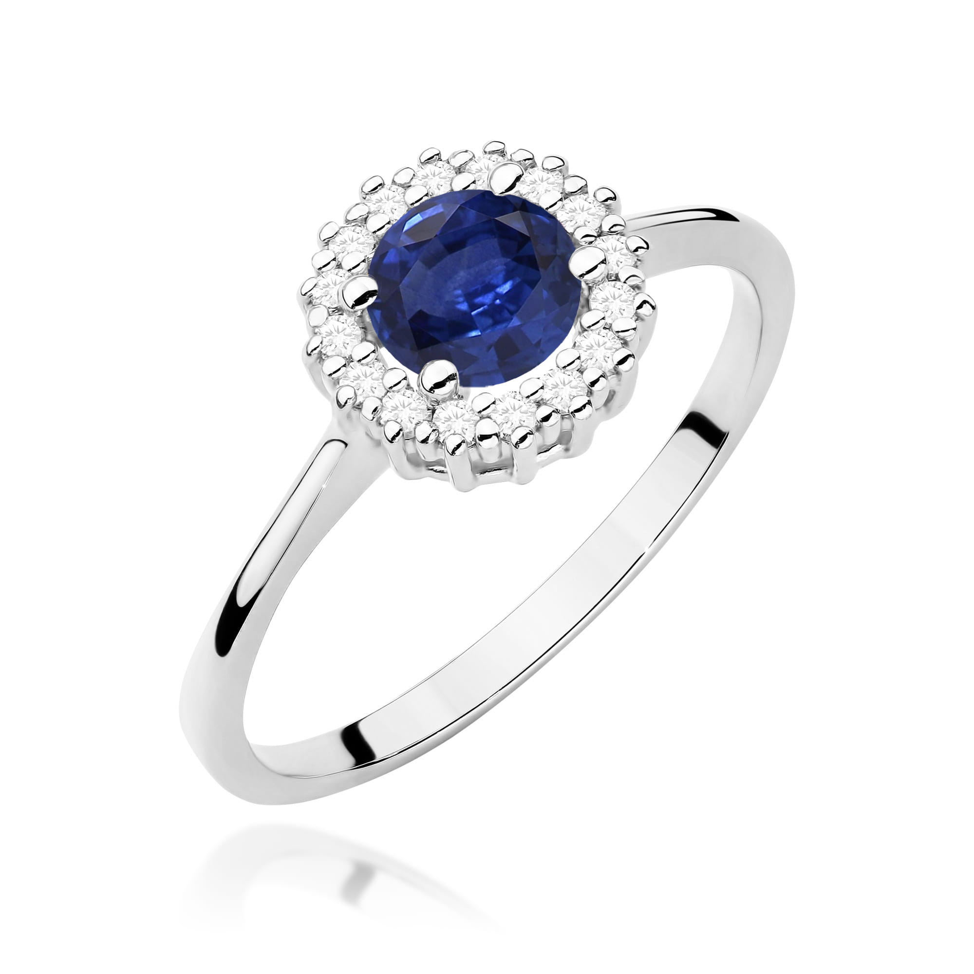Gold Ring With Sapphire And Diamonds