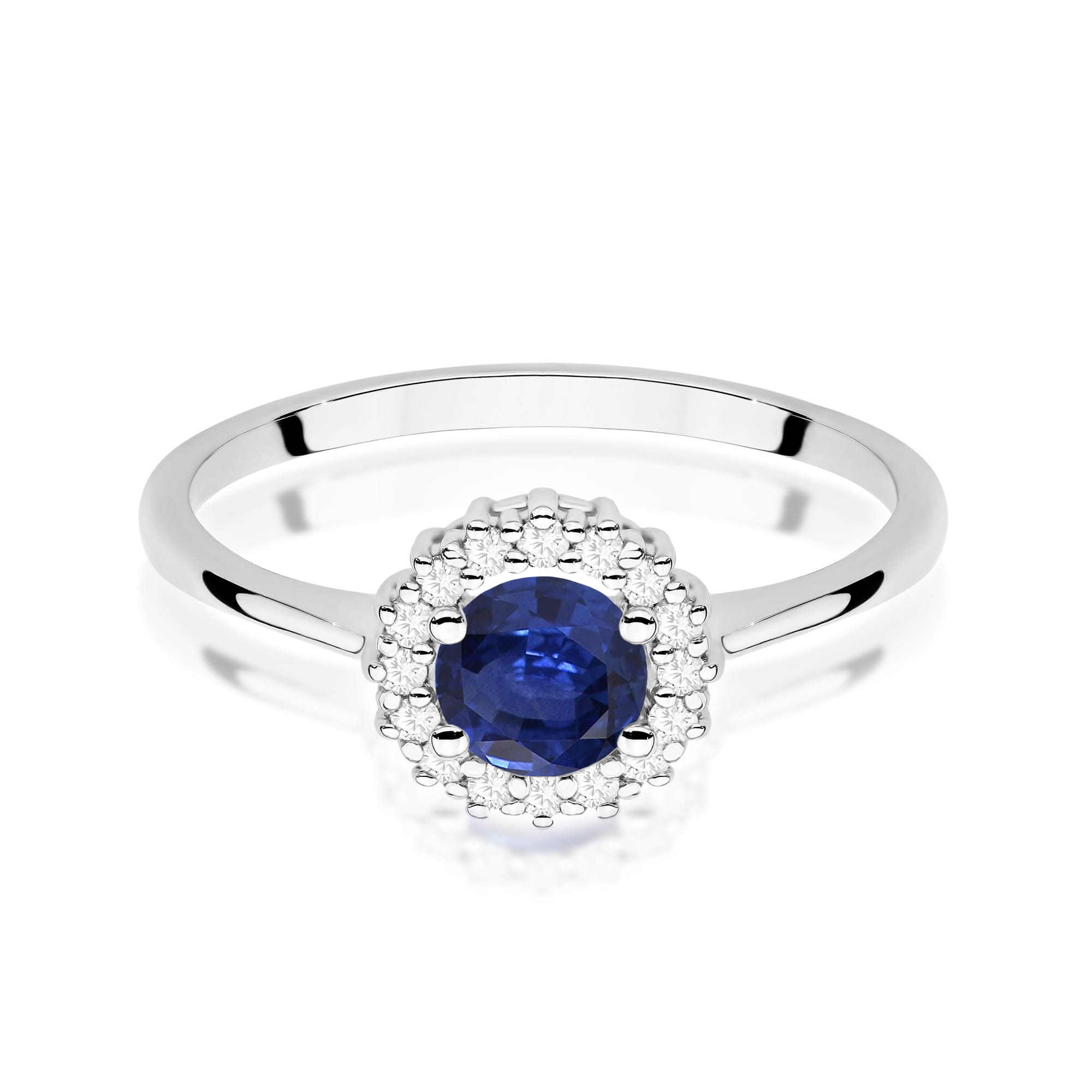 Gold Ring With Sapphire And Diamonds