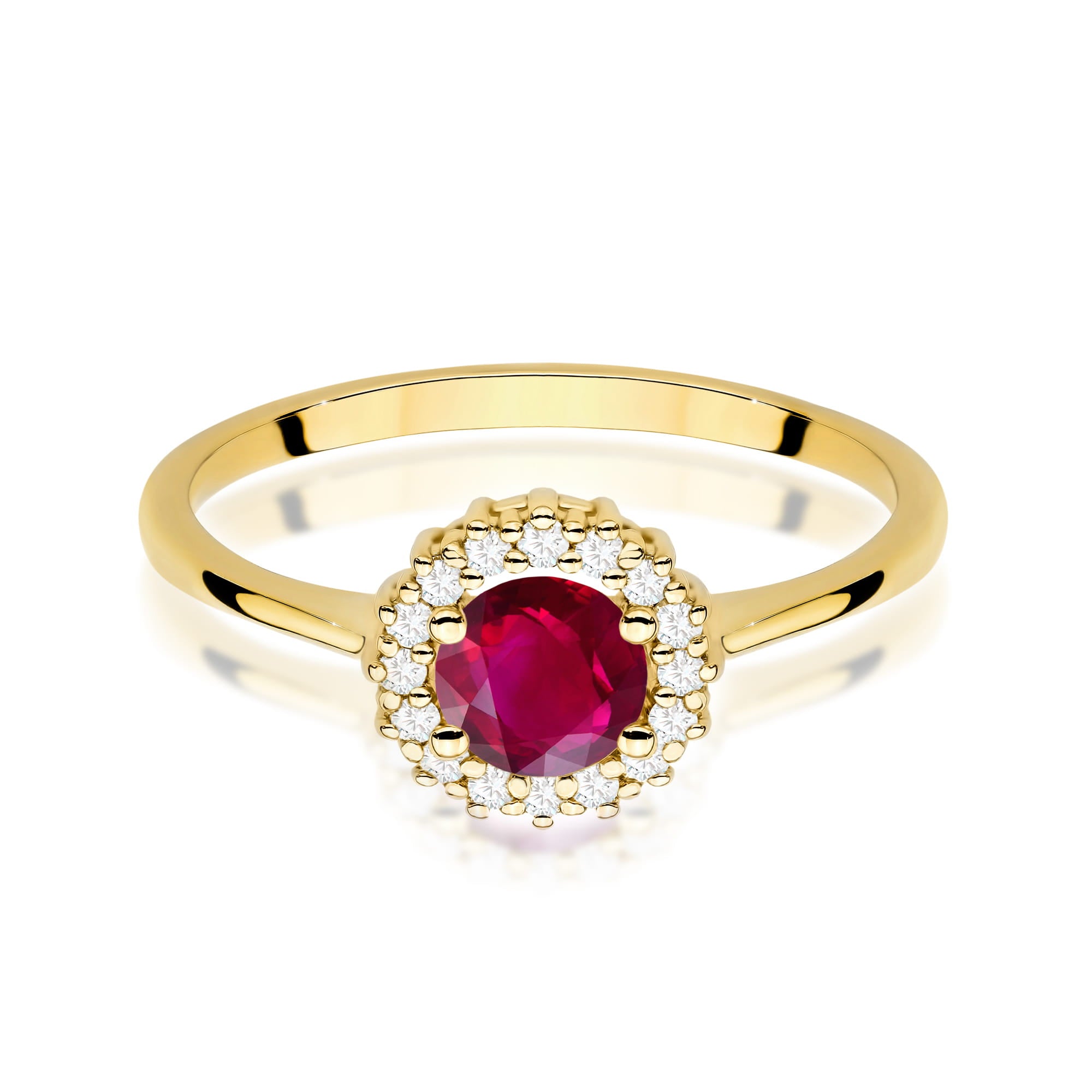 Gold Ring With Ruby And Diamonds