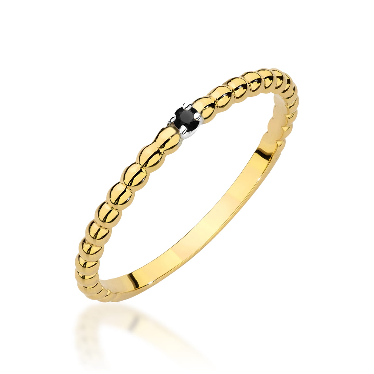 Gold Ring With Black Diamond