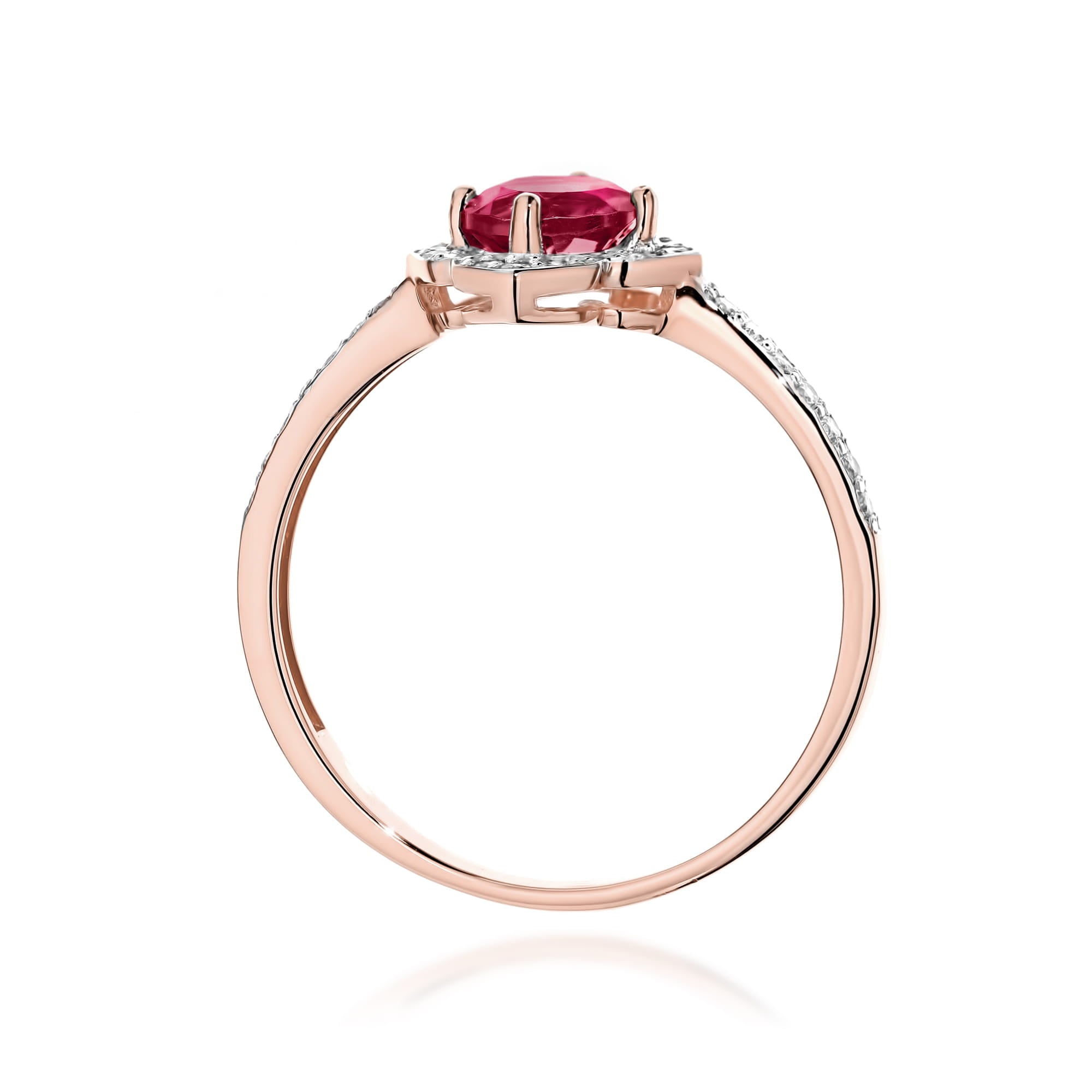 Gold Ring With Ruby And Diamonds