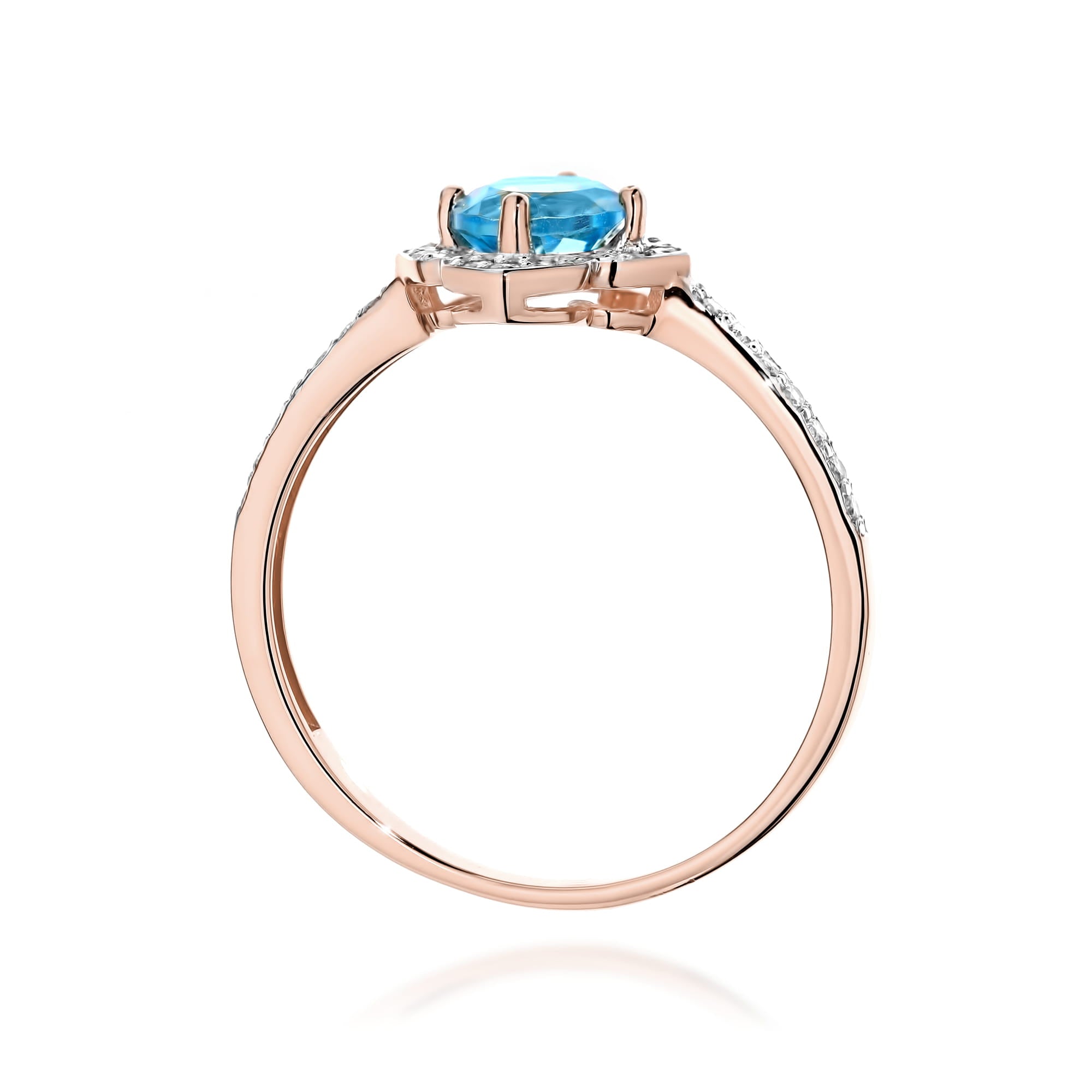 Gold Ring With Topaz And Diamonds