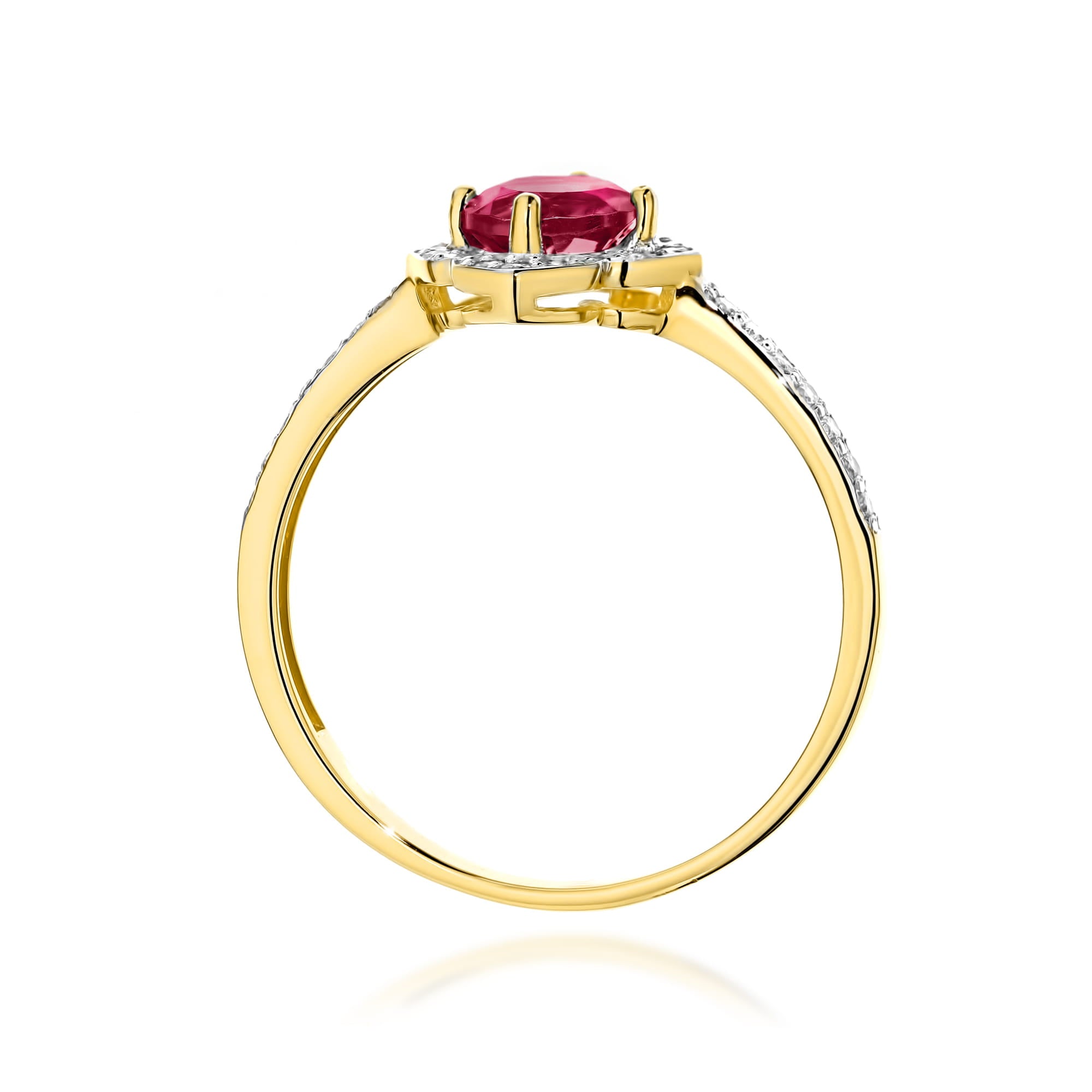 Gold Ring With Ruby And Diamonds
