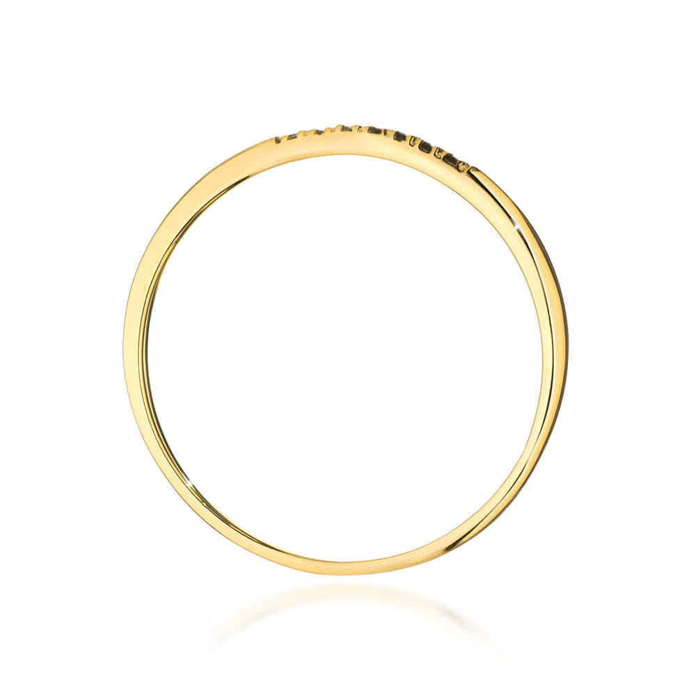 Gold Ring With Black Diamonds