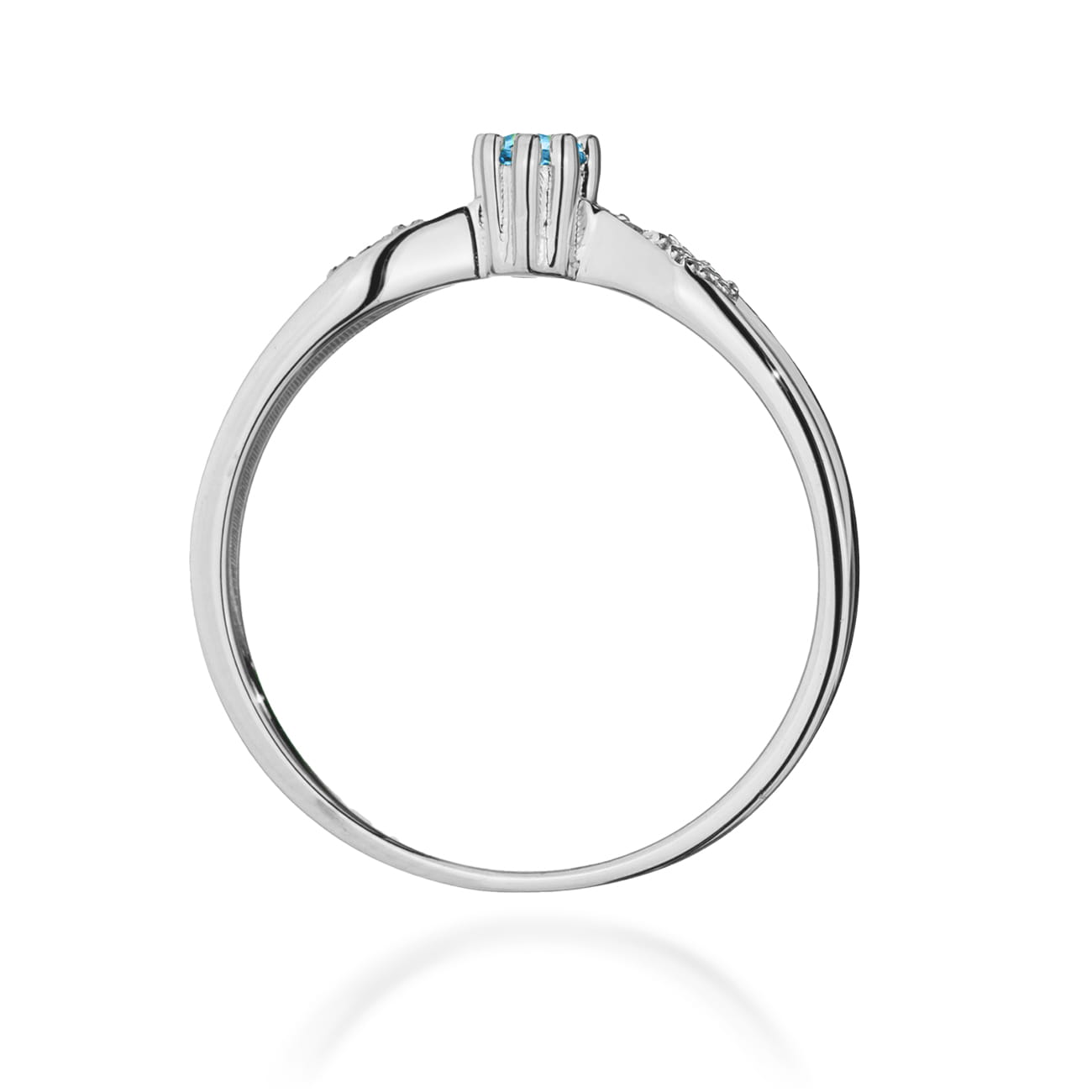 Gold Ring With Topaz And Diamonds