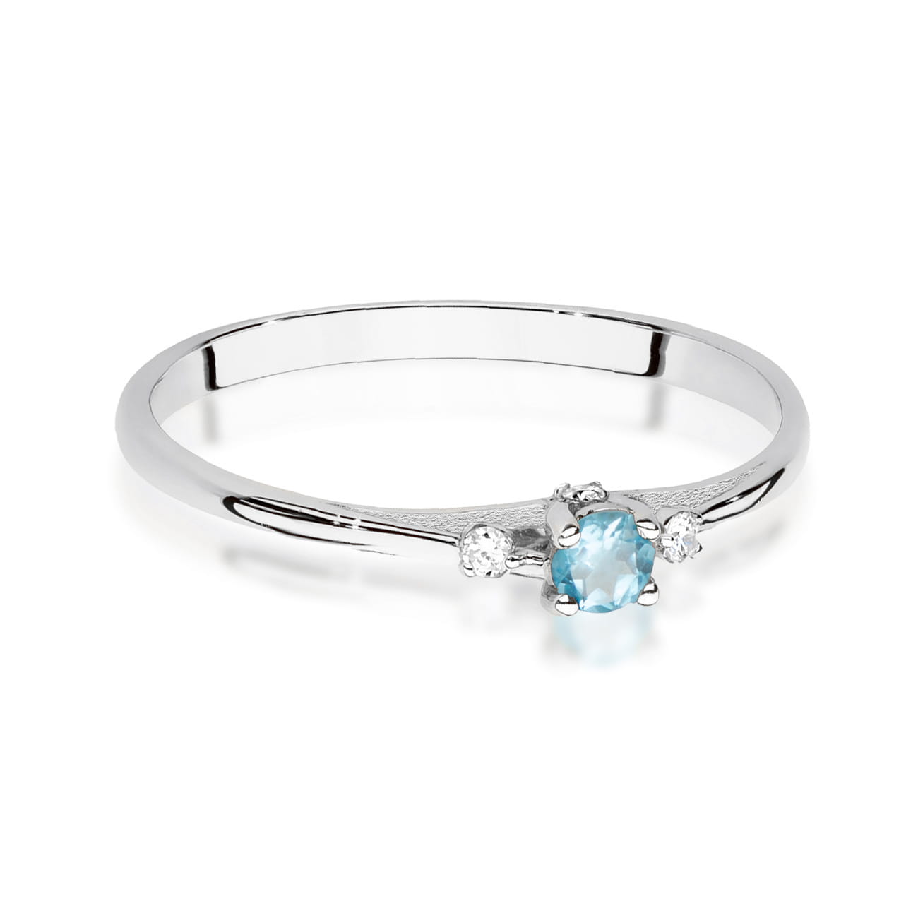 Gold Ring With Topaz And Diamonds