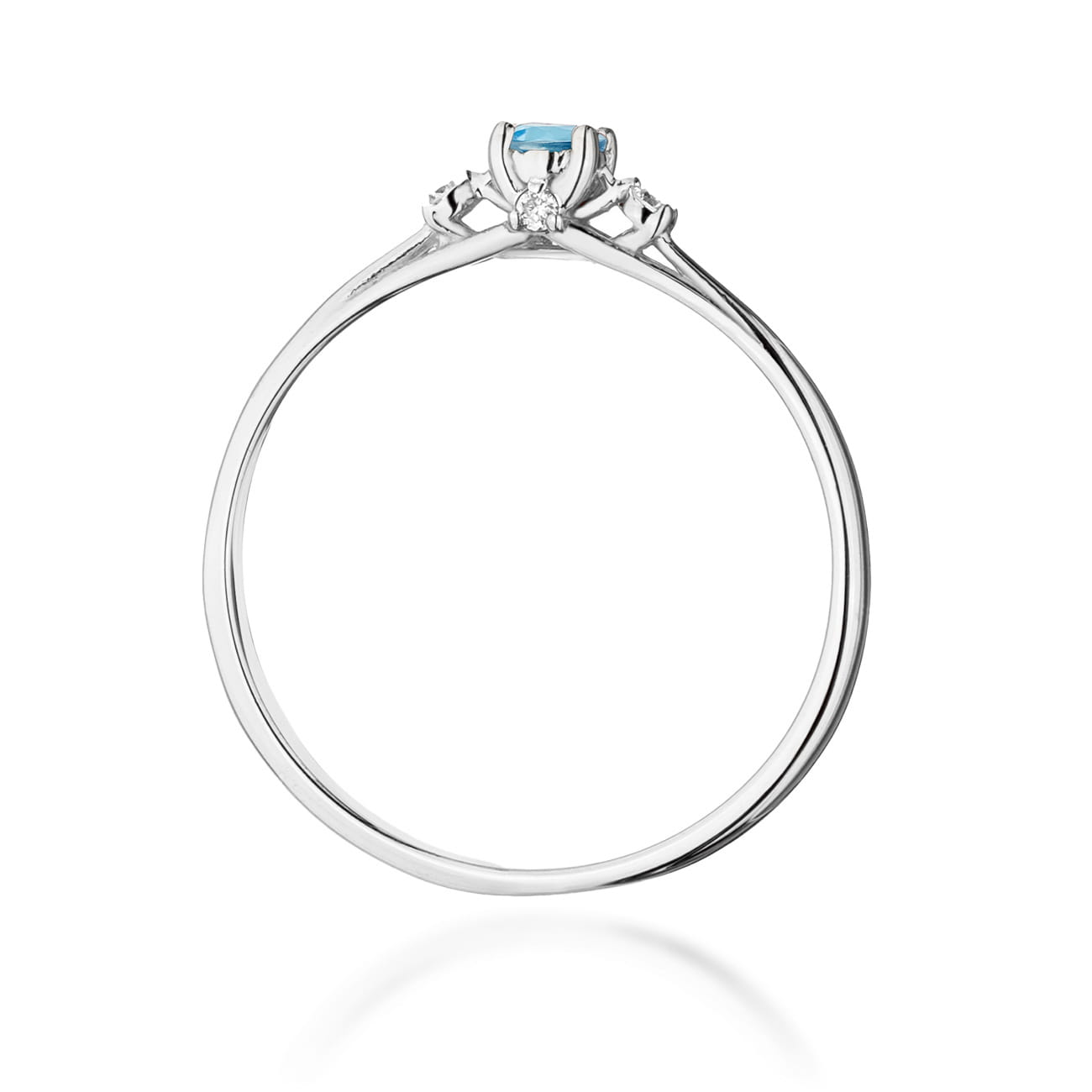 Gold Ring With Topaz And Diamonds