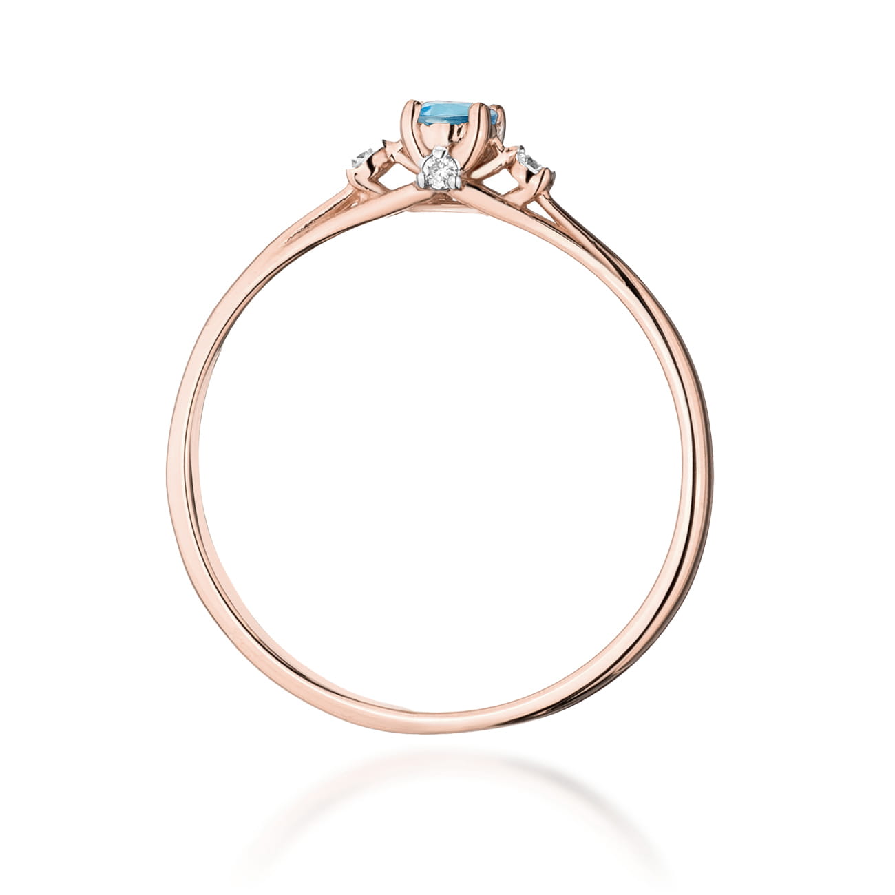 Gold Ring With Topaz And Diamonds