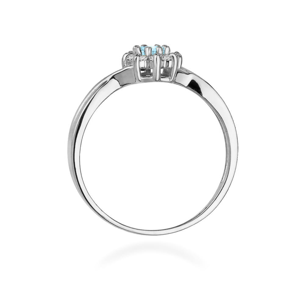 Gold Ring With Topaz And Diamonds