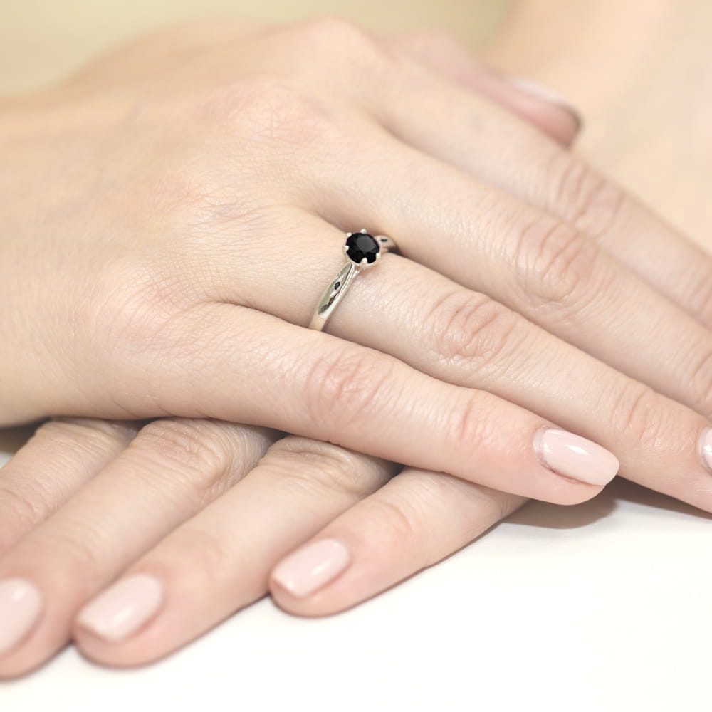 Gold Ring With Black Diamond
