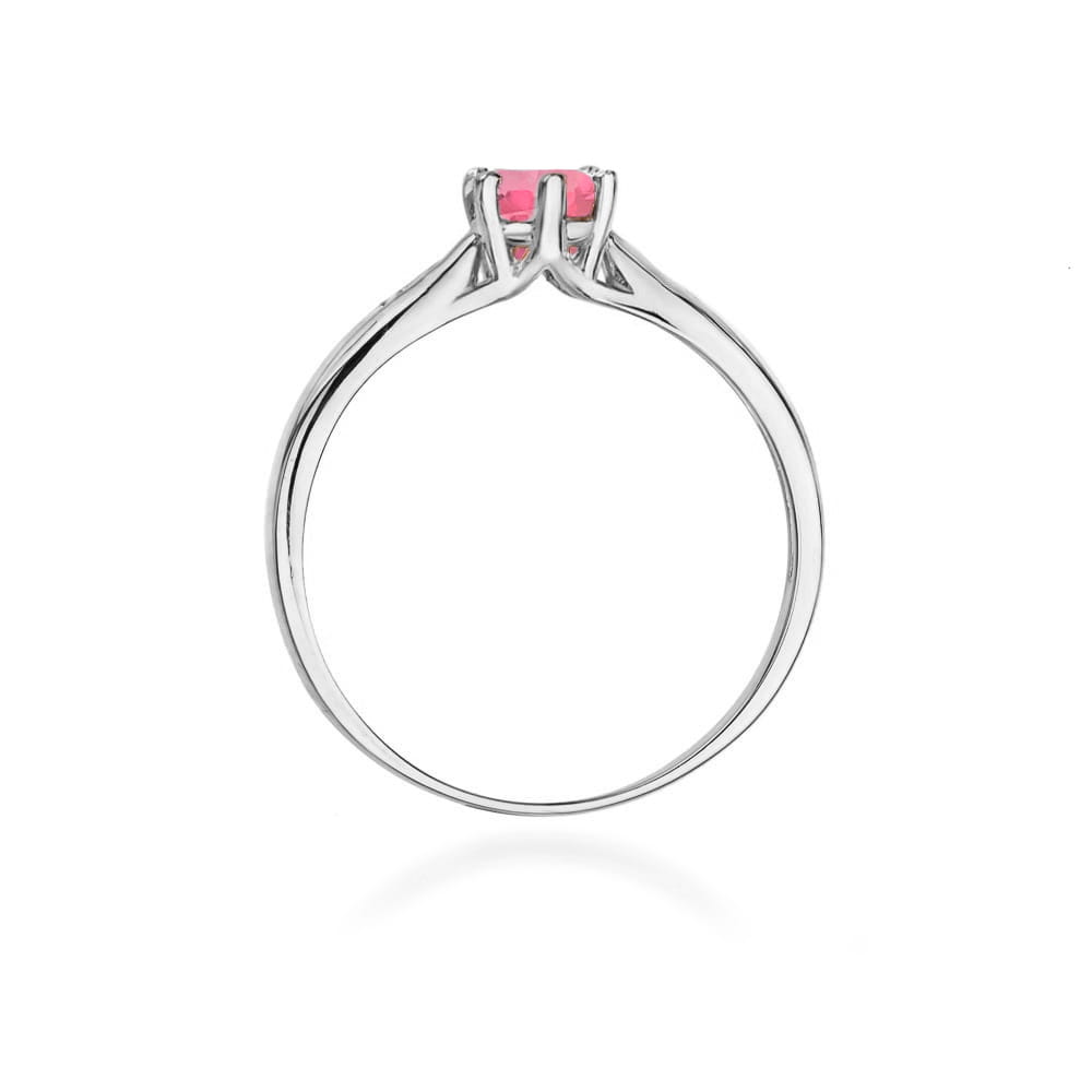 Gold Ring With Pink Topaz And Diamonds