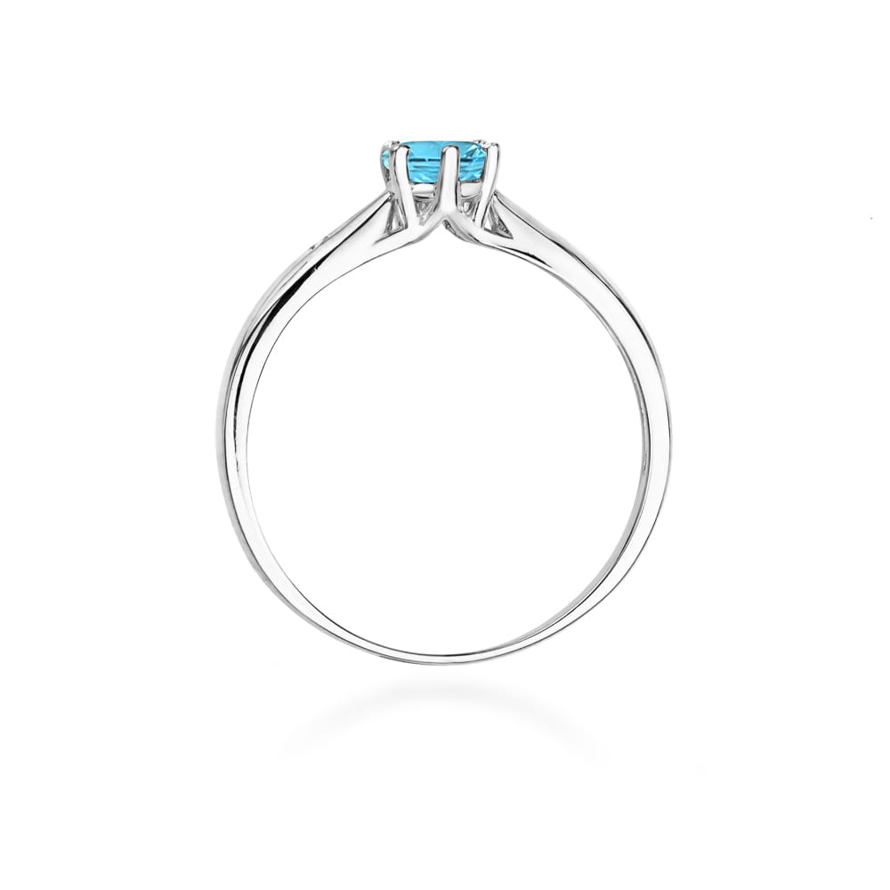 Gold Ring With Topaz And Diamonds