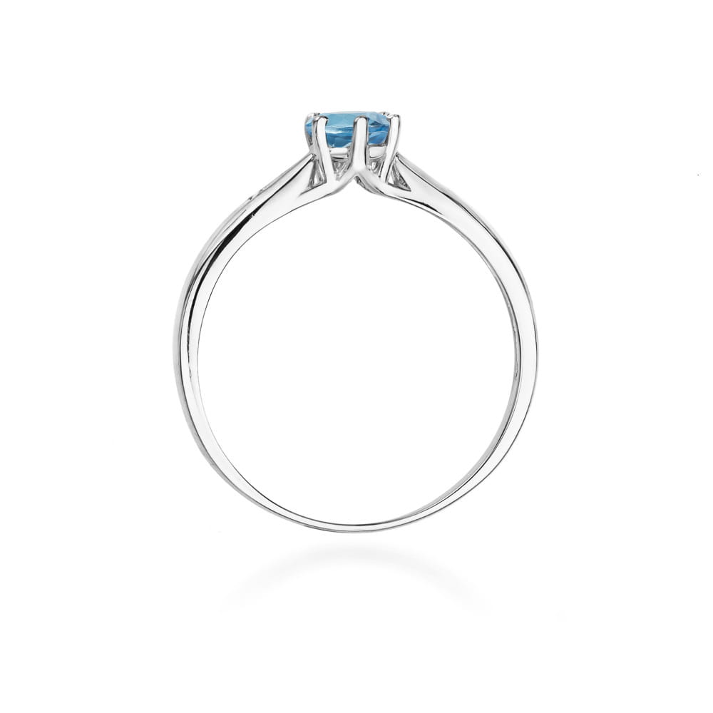 Gold Ring With London Topaz And Diamonds