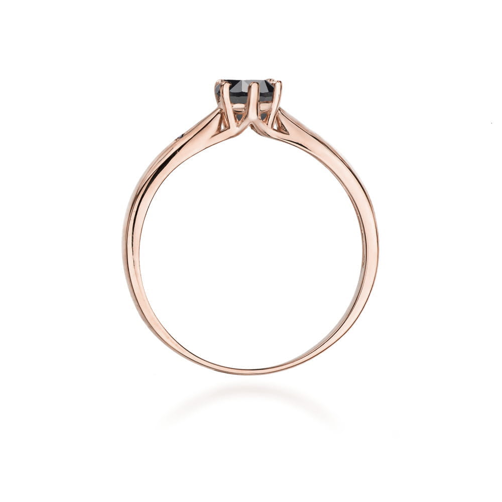 Gold Ring With Black Diamond