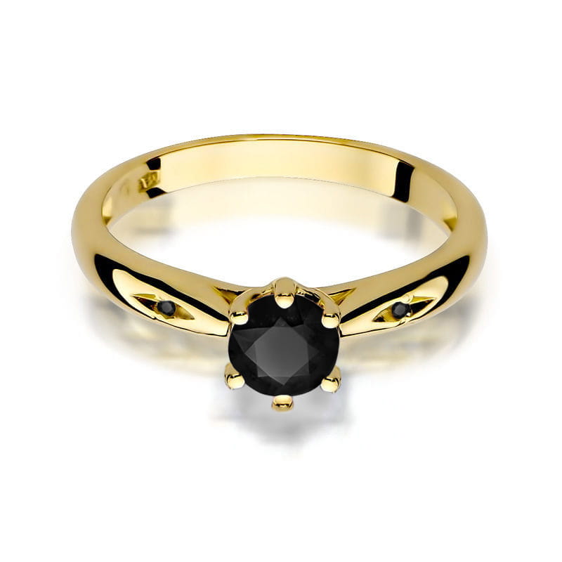 Gold Ring With Black Diamond
