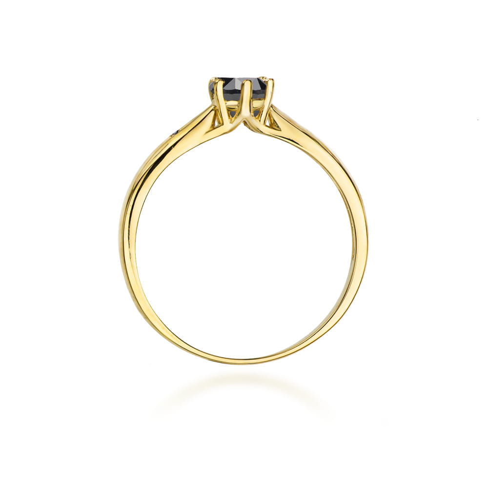 Gold Ring With Black Diamond