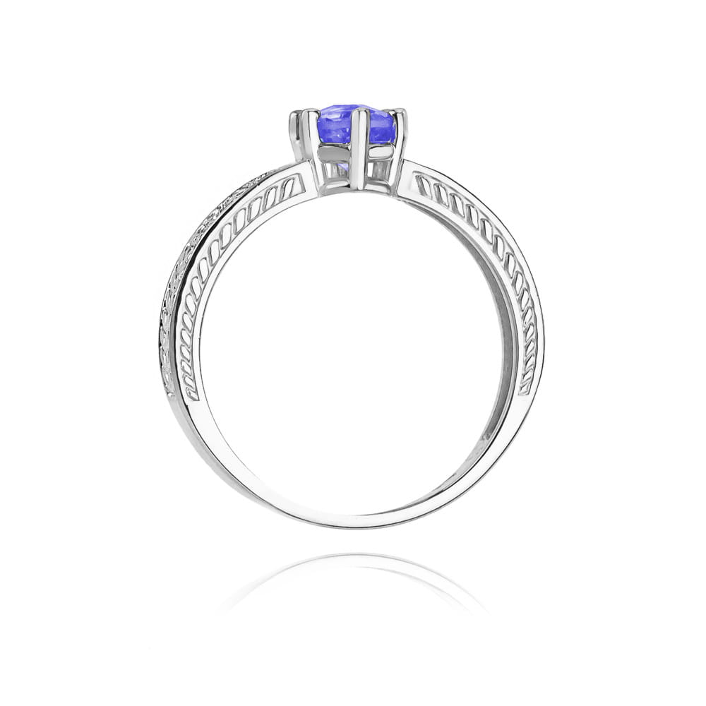 Gold Ring With Tanzanite And Diamonds