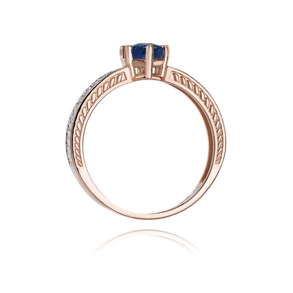 Gold Ring With Sapphire And Diamonds