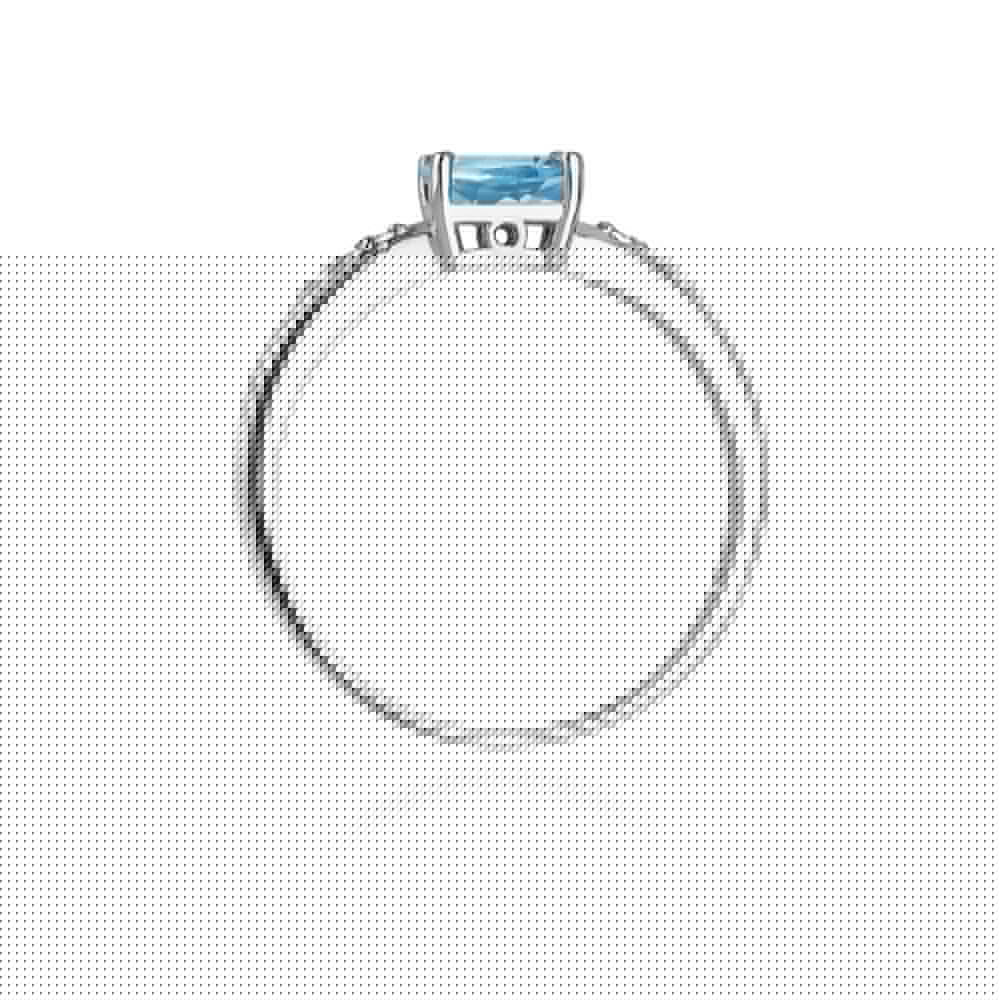 Gold Ring With Topaz And Diamonds