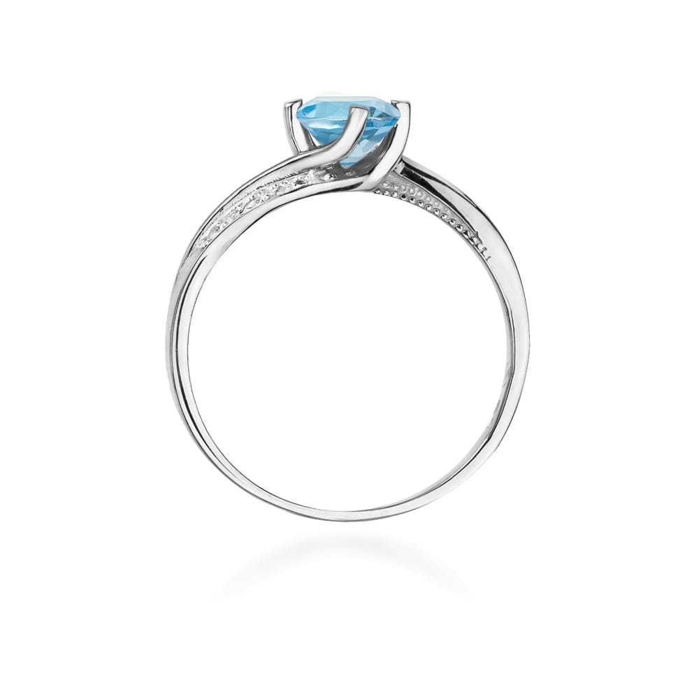 Gold Ring With Topaz And Diamonds