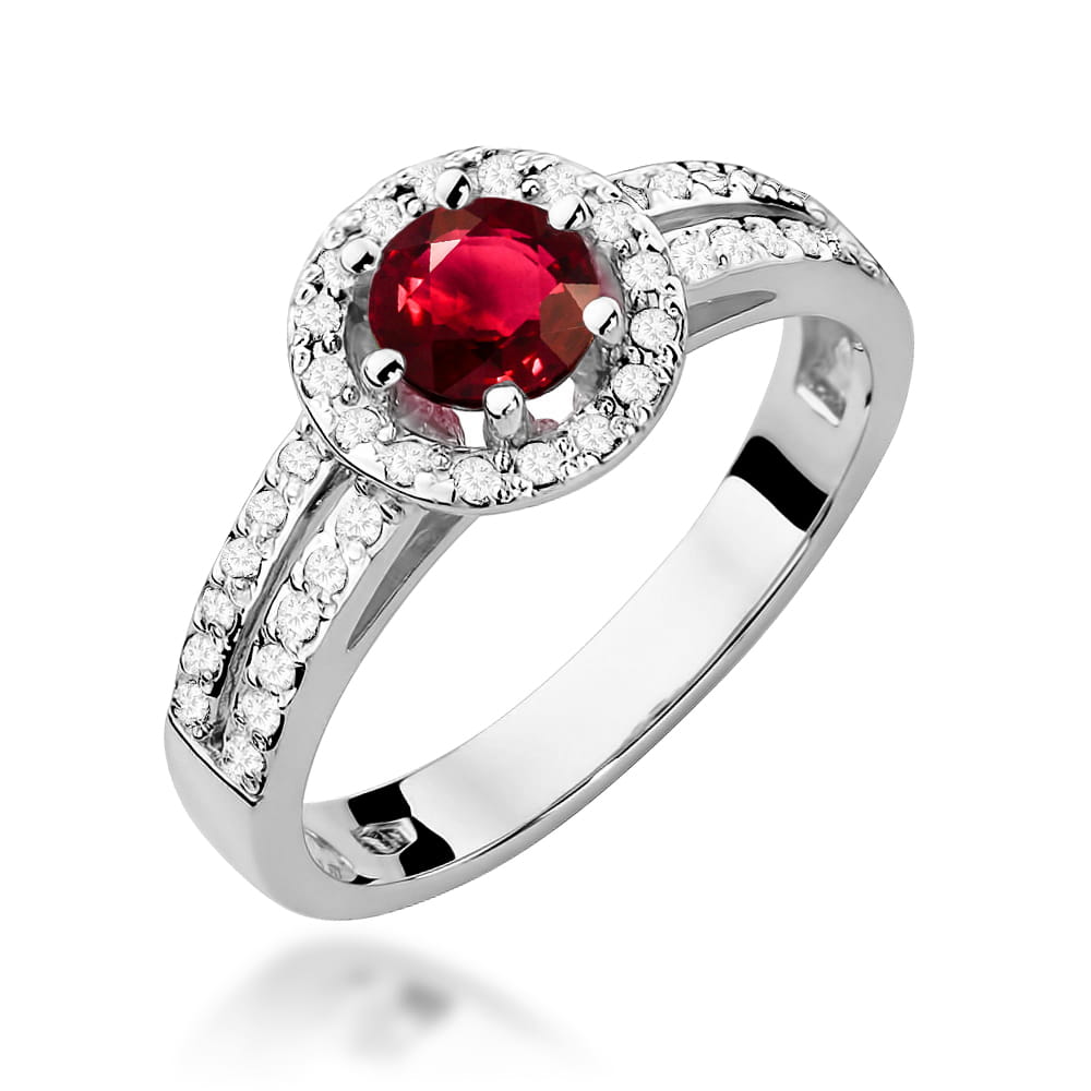 Gold Ring With Ruby And Diamonds
