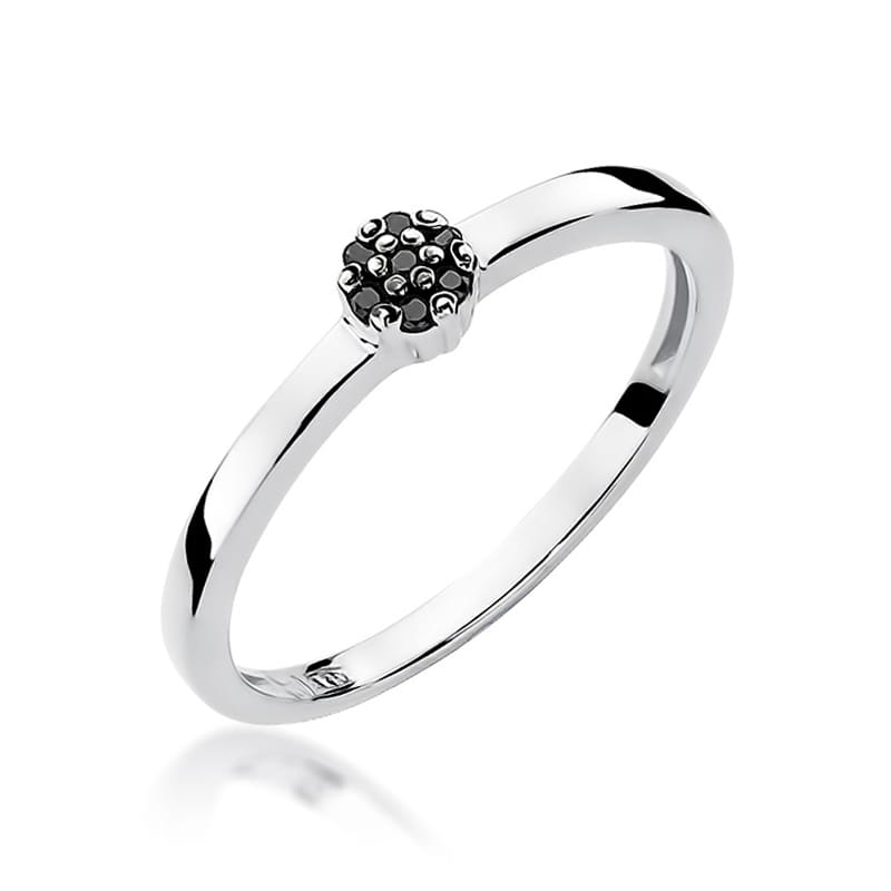 Gold Ring With Black Diamonds