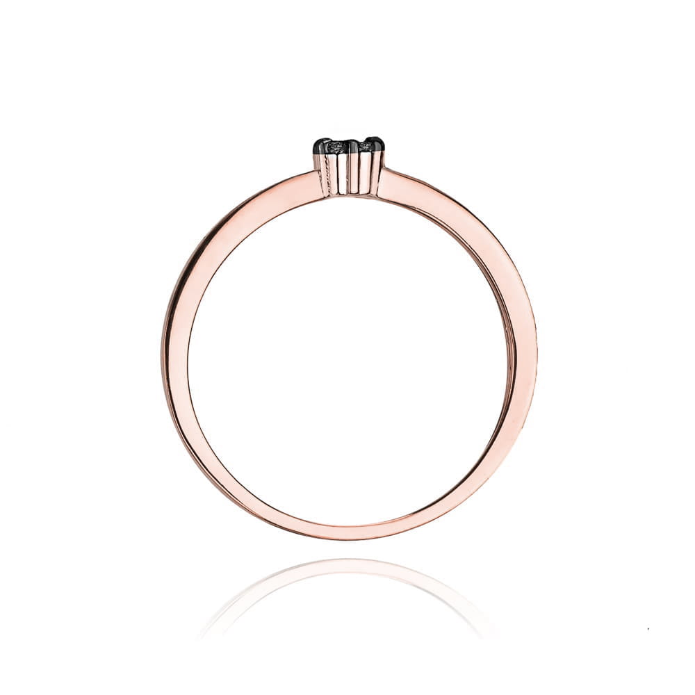 Gold Ring With Black Diamonds