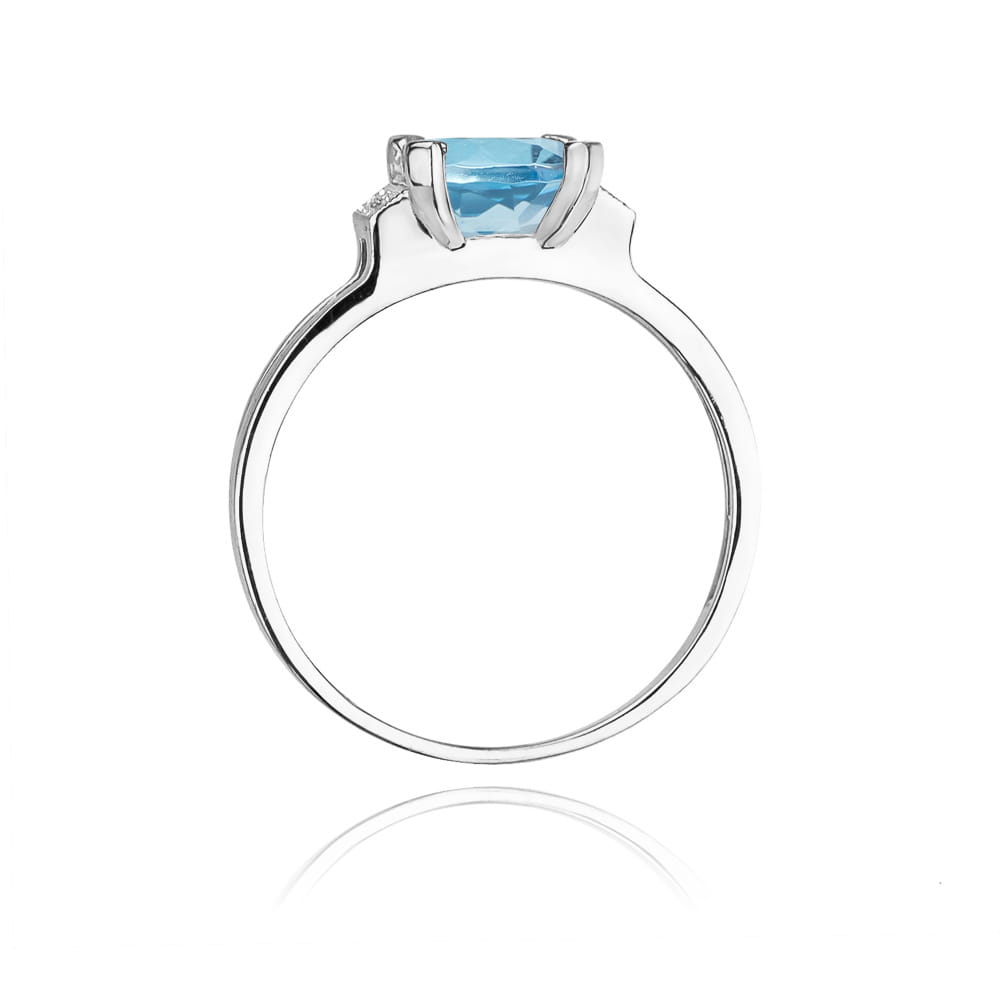 Gold Ring With Topaz And Diamonds