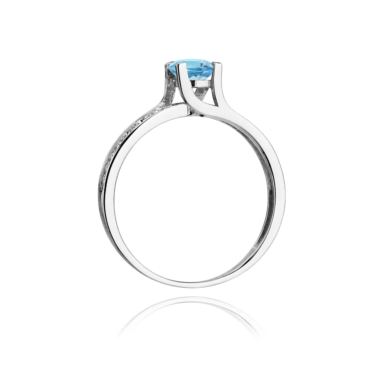 Gold Ring With Topaz And Diamonds
