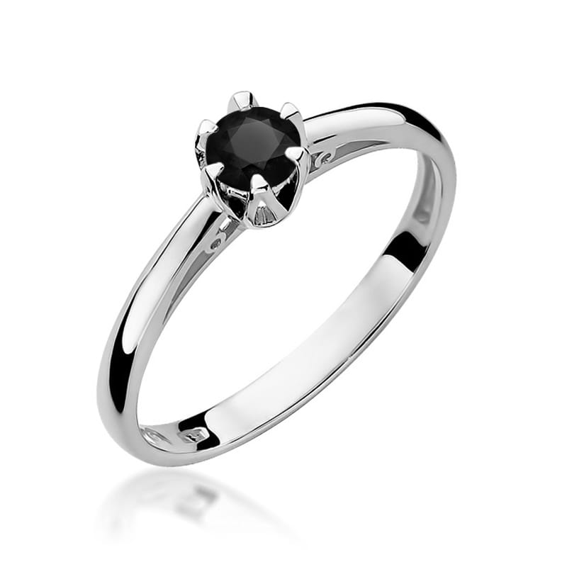 Gold Ring With Black Diamond
