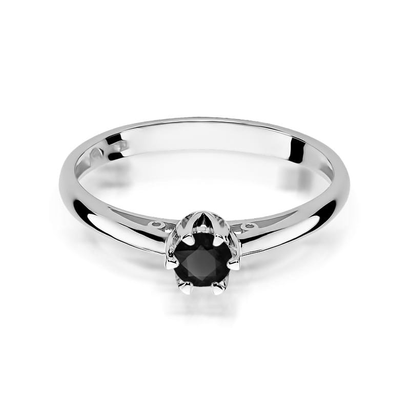 Gold Ring With Black Diamond
