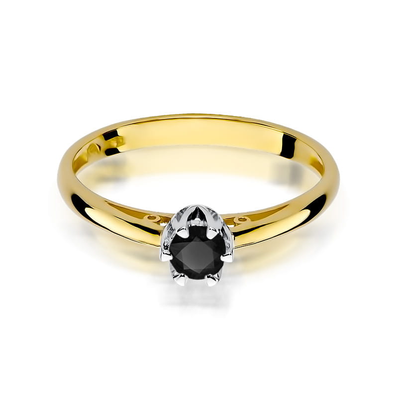 Gold Ring With Black Diamond