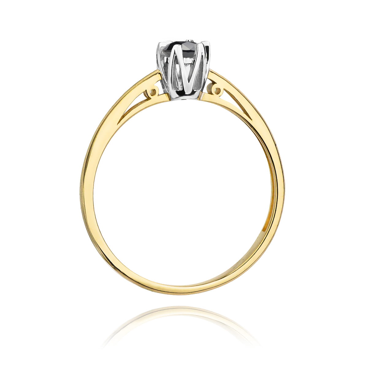 Gold Ring With Black Diamond