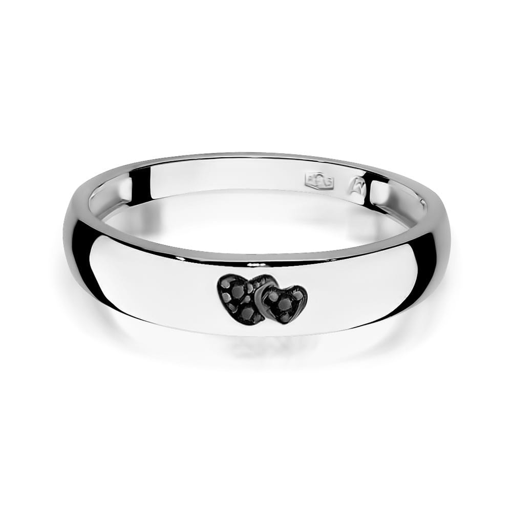 Gold Ring With Black Diamonds