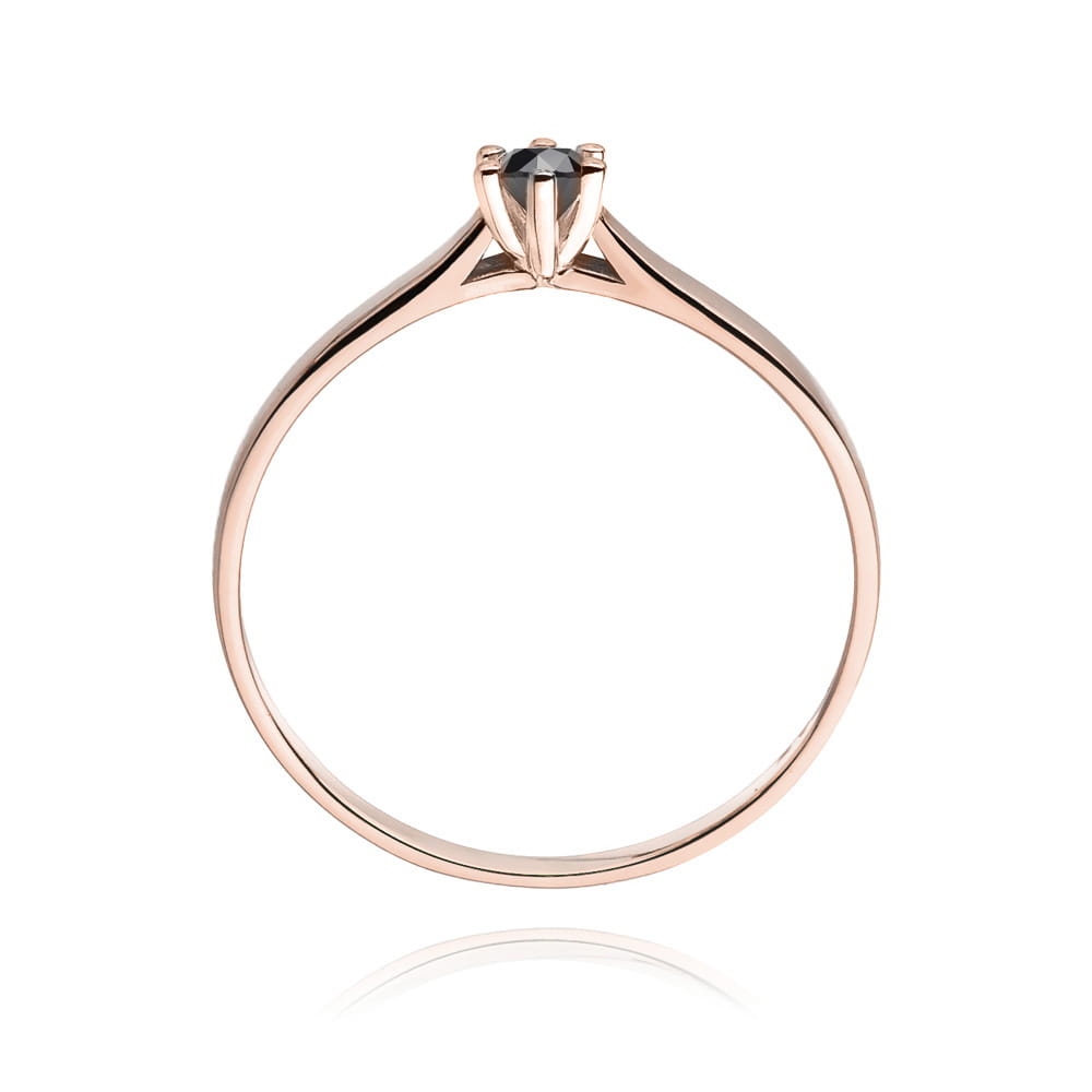 Gold Ring With Black Diamond