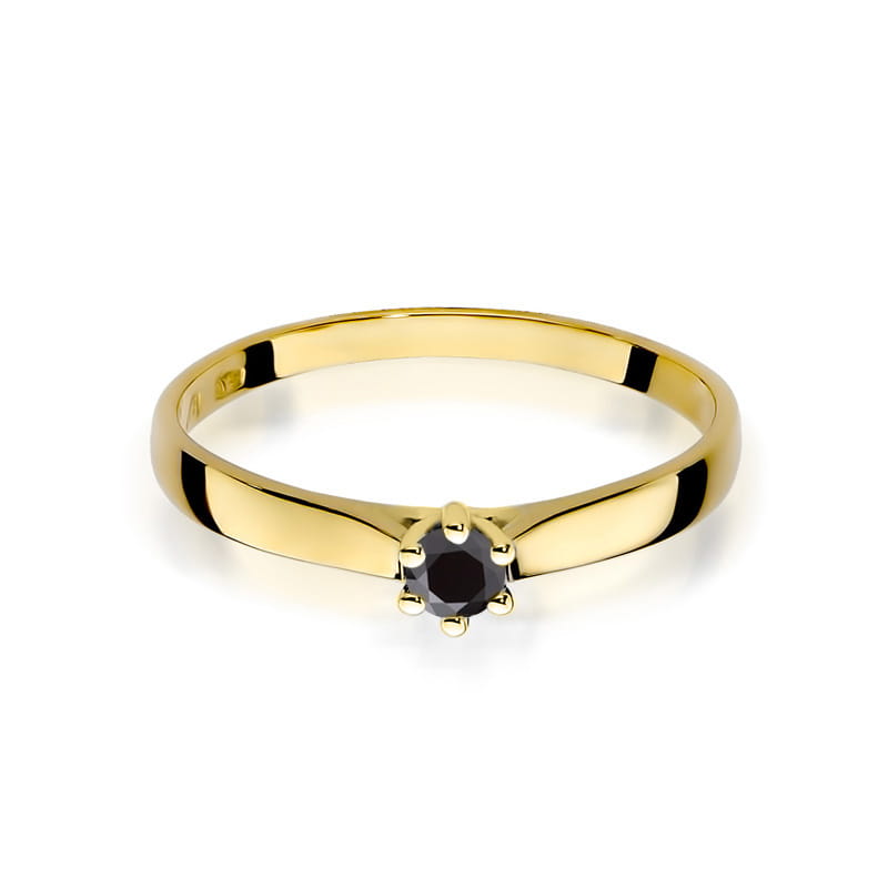 Gold Ring With Black Diamond