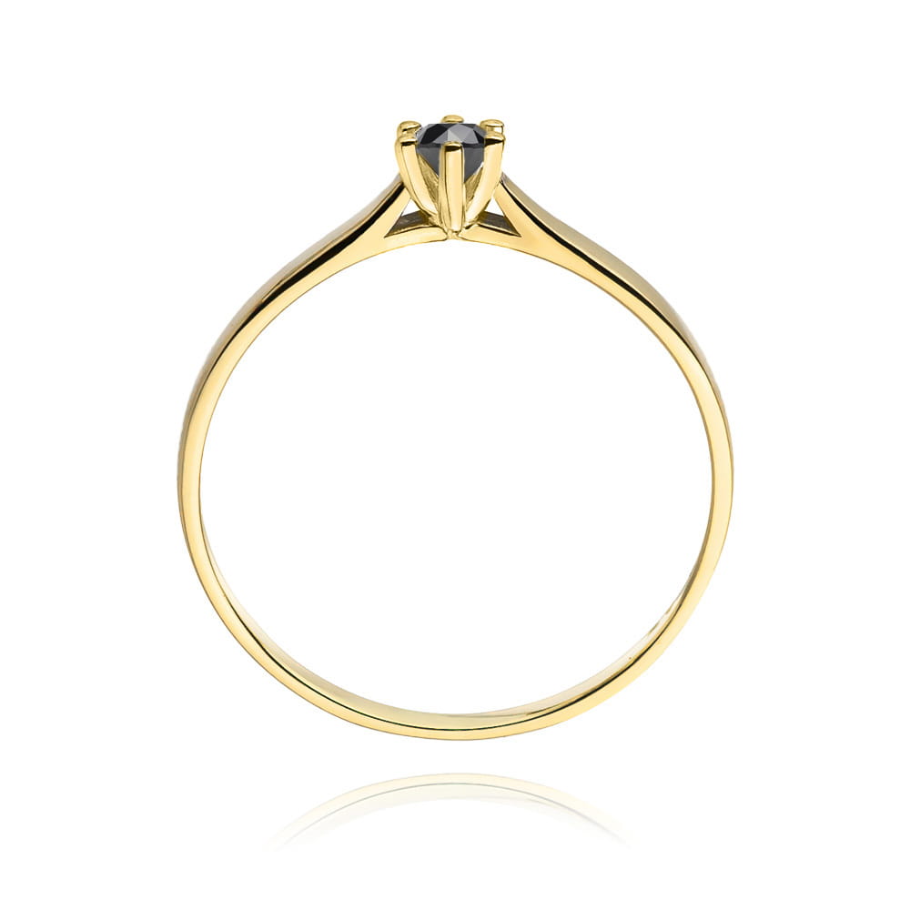Gold Ring With Black Diamond